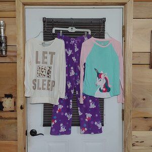 Sweet n Sassy/Wonder Nation/Faded Glory girls sleep pant and tops size 14-16